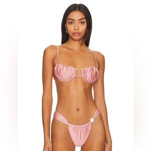 Montce Satin Rose Bikini Set